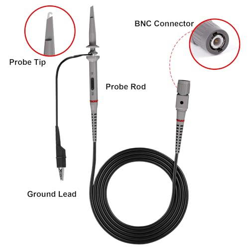 HANMATEK 3 in 1 Handheld Oscilloscope Multimeter with 2 Channels HO52S 3.5"TFT Oscilloscop, HANMATEK Universal Oscilloscope Probe HM5060 with Accessory Kit 60MHz 1X 10X HANMATEKTOOLS