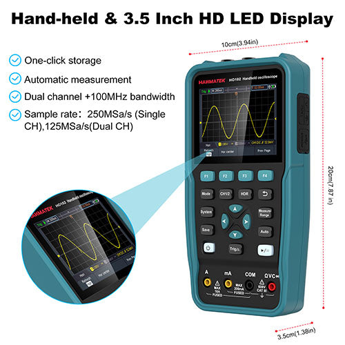 HANMATEK® HO102 Handheld Oscilloscope