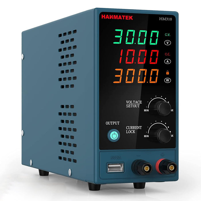 Adjustable DC Power Supply (0-30 V 0-5 A) with Output Enable/Disable Button HANMATEK HM305 Mini Variable Switching Digital Bench Power Supply