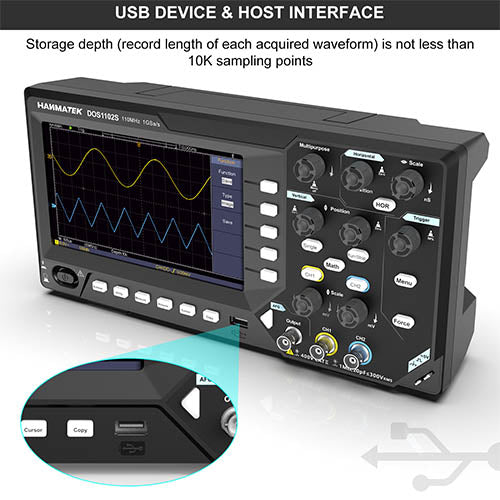 HANMATEK® DOS1102S 2-in-1 Digital Oscilloscope