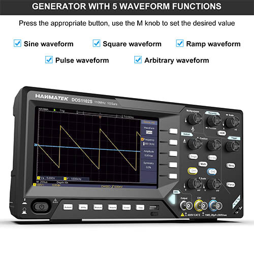 HANMATEK® DOS1102S 2-in-1 Digital Oscilloscope