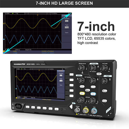 HANMATEK® DOS1102S 2-in-1 Digital Oscilloscope